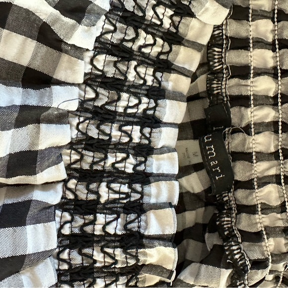 Gingham Off-The-Shoulder Blouse - Picture 2 of 2